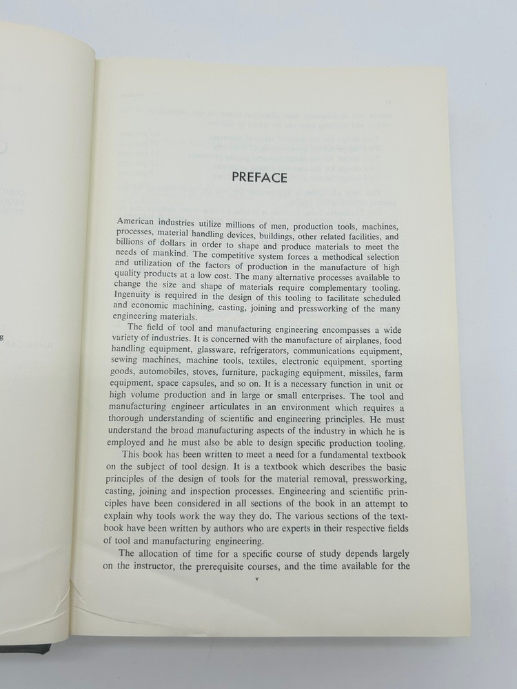 Fundamentals of Tool Design 1962 ASTME Prentice-Hall