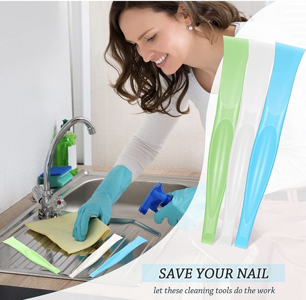 6PC Plastic Scraper Tool Non-Scratch Cleaning Lottery Ticket Scratcher