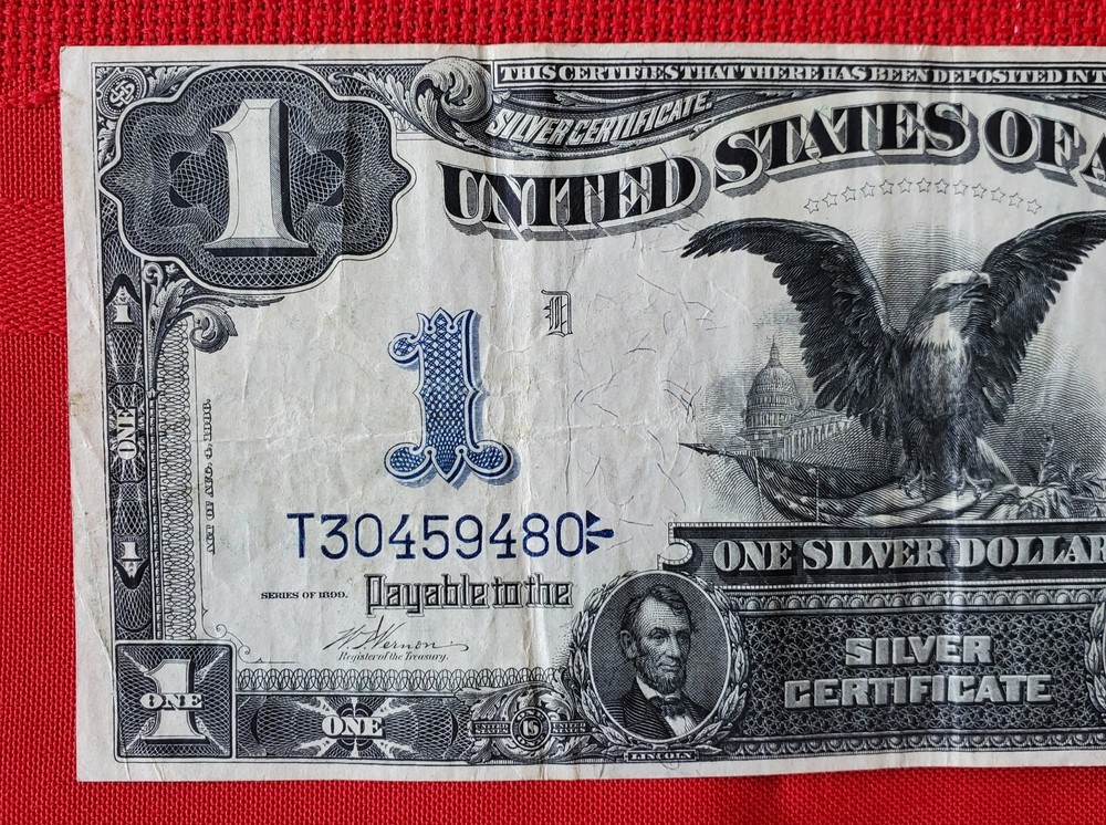 1899 $1 Black Eagle One Dollar Note ✯ ✯ Large Silver Certificate Estate ✯