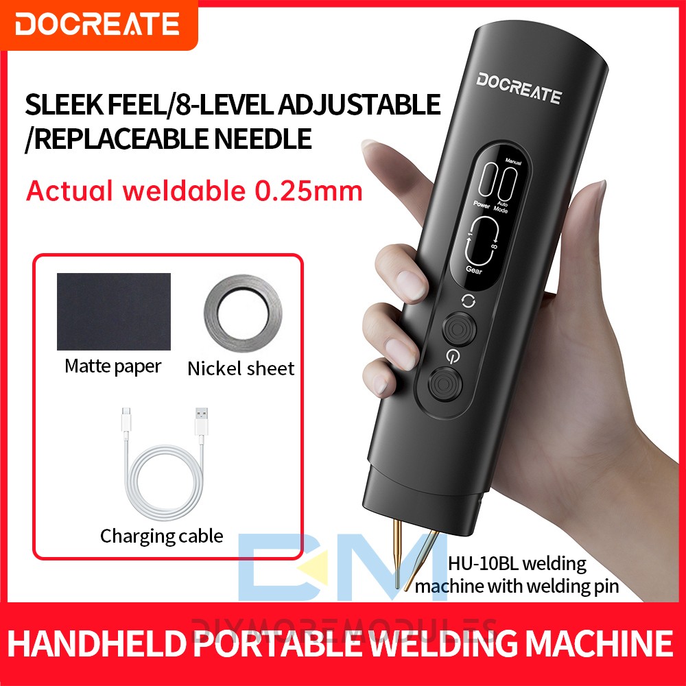 Portable 8-Speed Adjustable Mini Spot Welder Handheld LED Spot Welder Machine