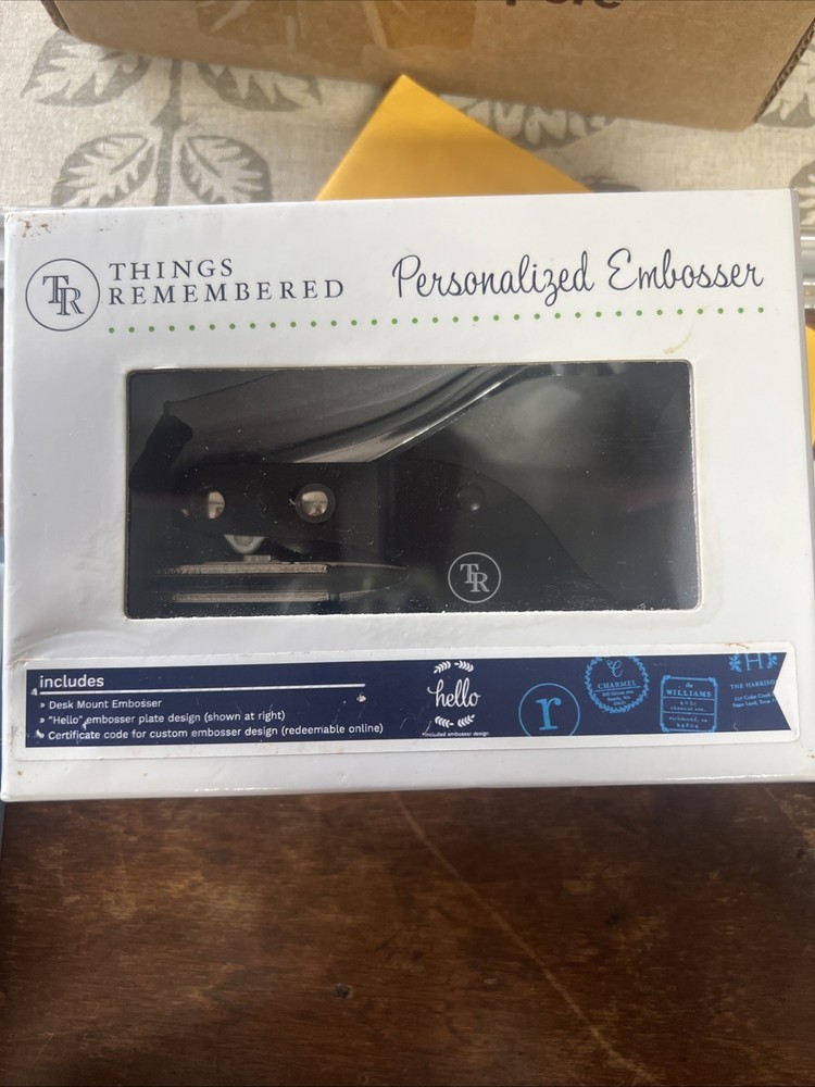 Personalized Embosser With Removable Plate "Hello Design" By Things Remembered