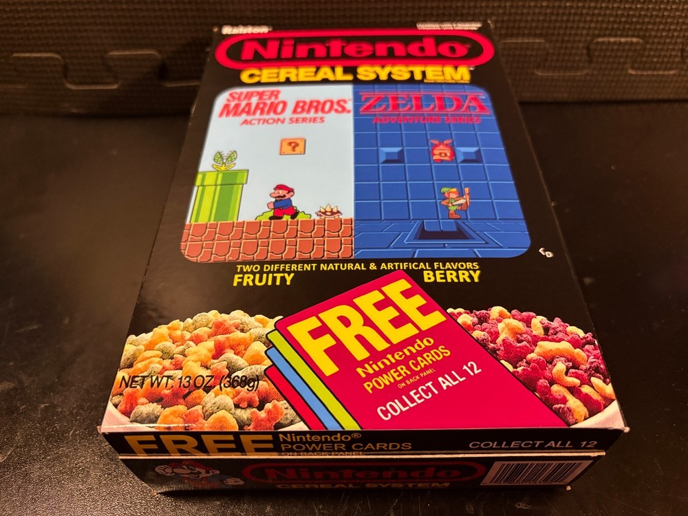Ralston Nintendo Super Mario Bros / Zelda - Empty custom design cereal box