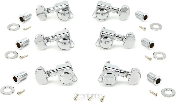 Grover 406C Mini Locking Rotomatic Tuners - 3+3 - Chrome