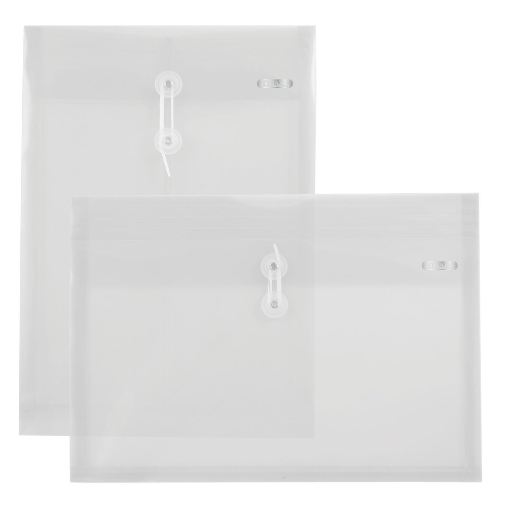BAZIC Clear Top / Side Loading A4 Size String Envelope (2/Pack), pack of 24