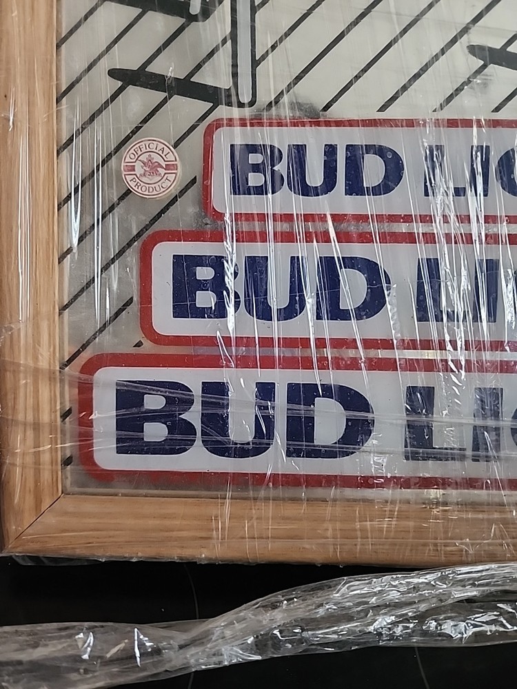 Vintage 1986 Bud Light - Spuds Mackenzie - Mirrored Clock