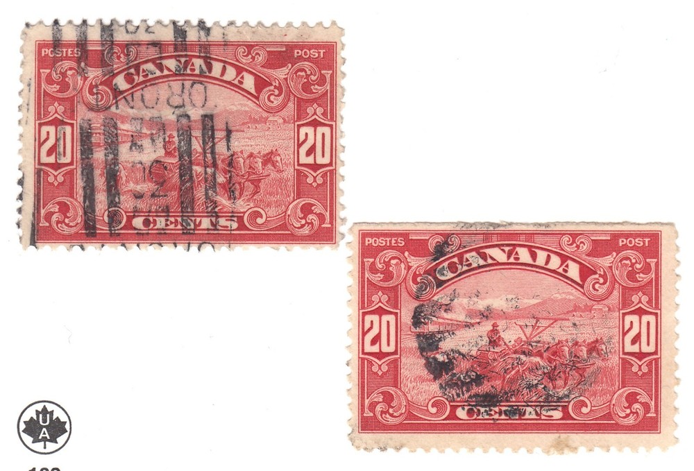 Canada: #157 20c Harvesting Wheat (x2) Used