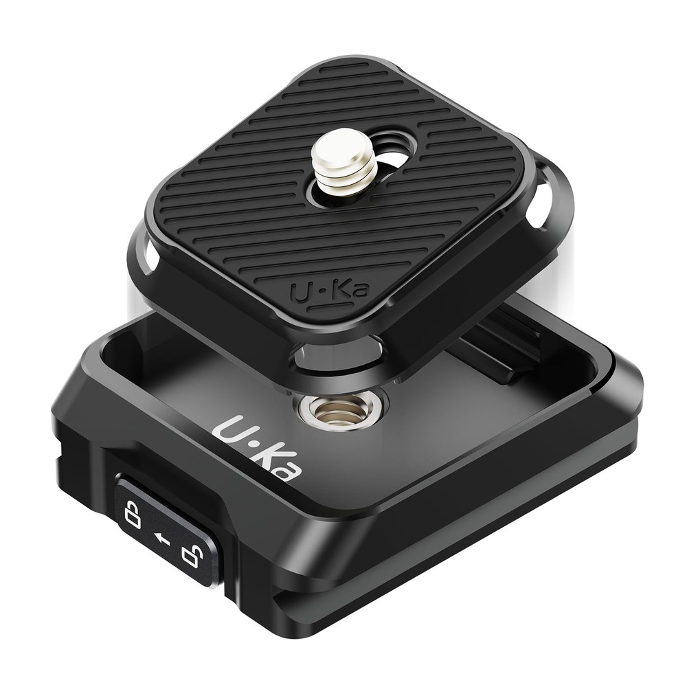 ULANZI UKA01 Camera Quick Release Plate, Tripod Mount Adapter Black