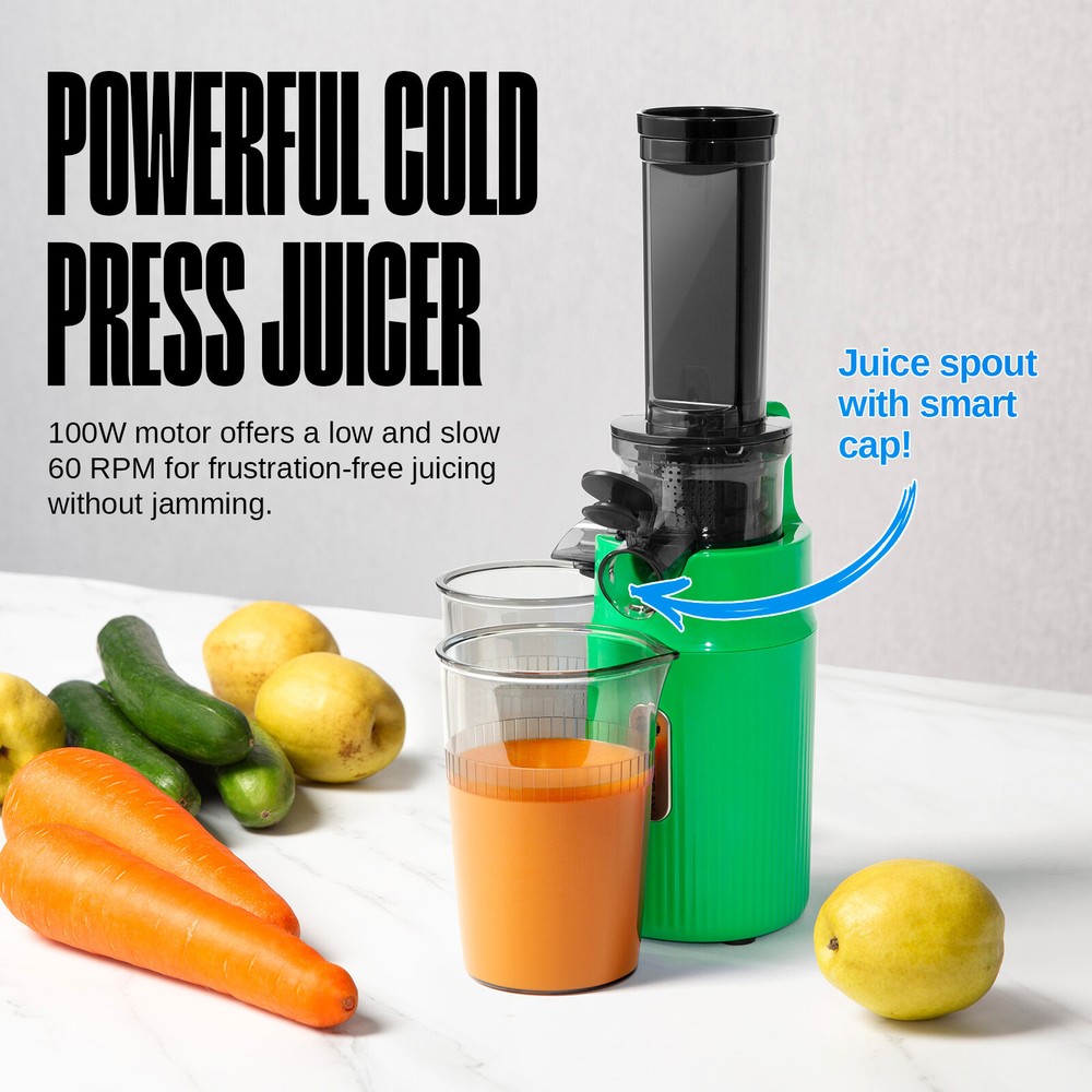 Ventray Essential Ginnie Compact Cold Press Juicer, Easy Clean & Nutrient Dense