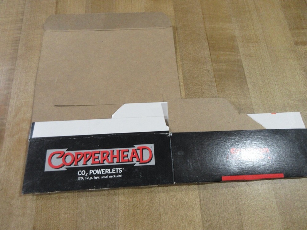 Crossman Copperhead Co 2 Powerlets 12 gr size Empty Box (w8)