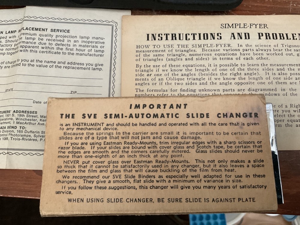 Vintage Slide Projector + Case Miniature Projector Model DK