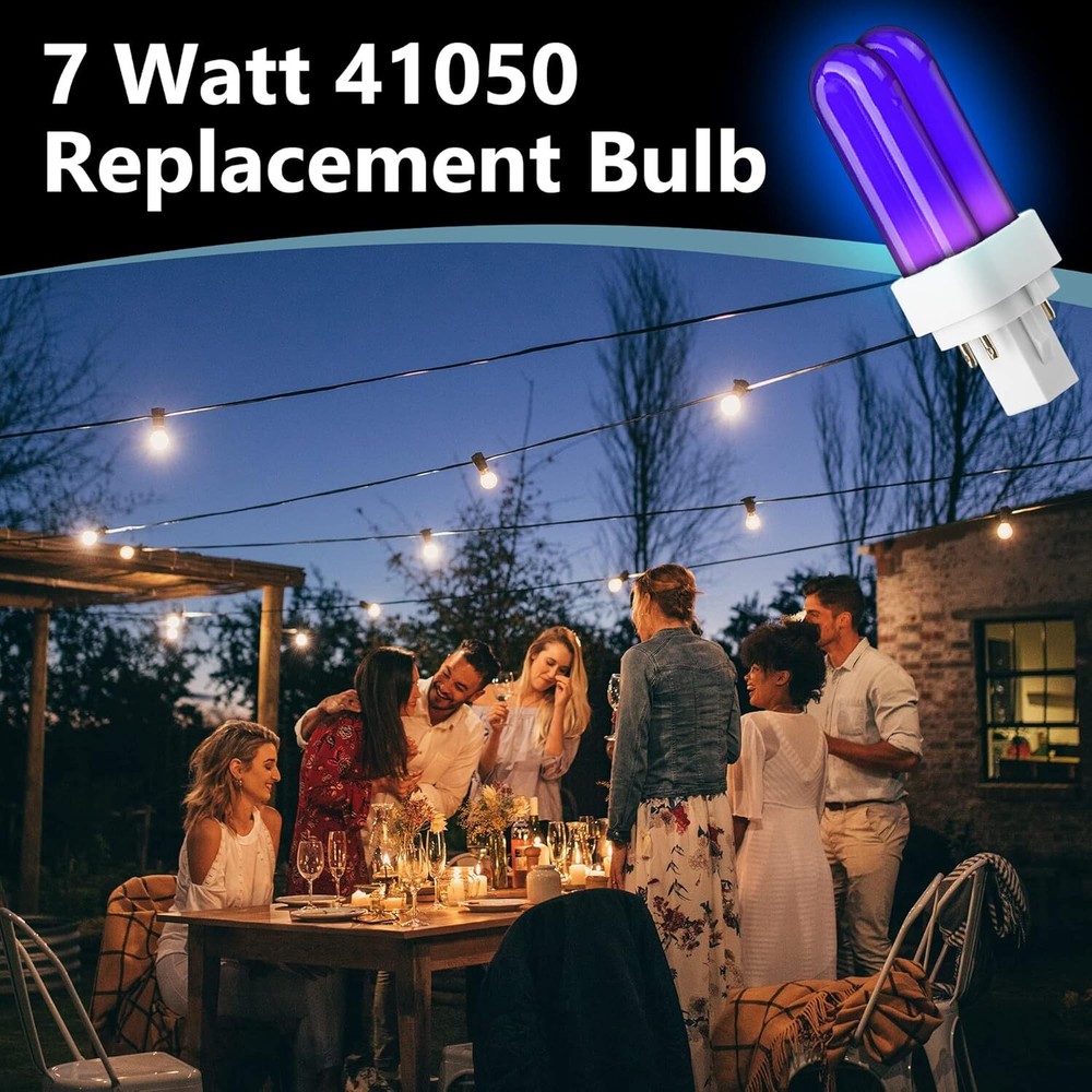 Bug Zapper Replacement Fluorescent Bulbs 2 Pack 41050 Bulbs Compatible 7W UV.