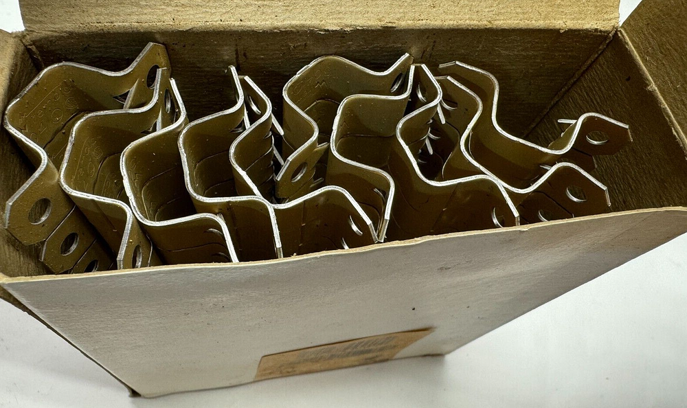 (Box of 100) Wiremold 504 Surface Metal Raceway Fitting Strap Buff