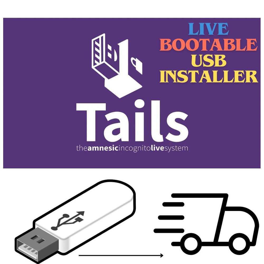 Tails Linux 6.14.1 USB Drive Live Bootable Installer Flash Drive Tails 64bit