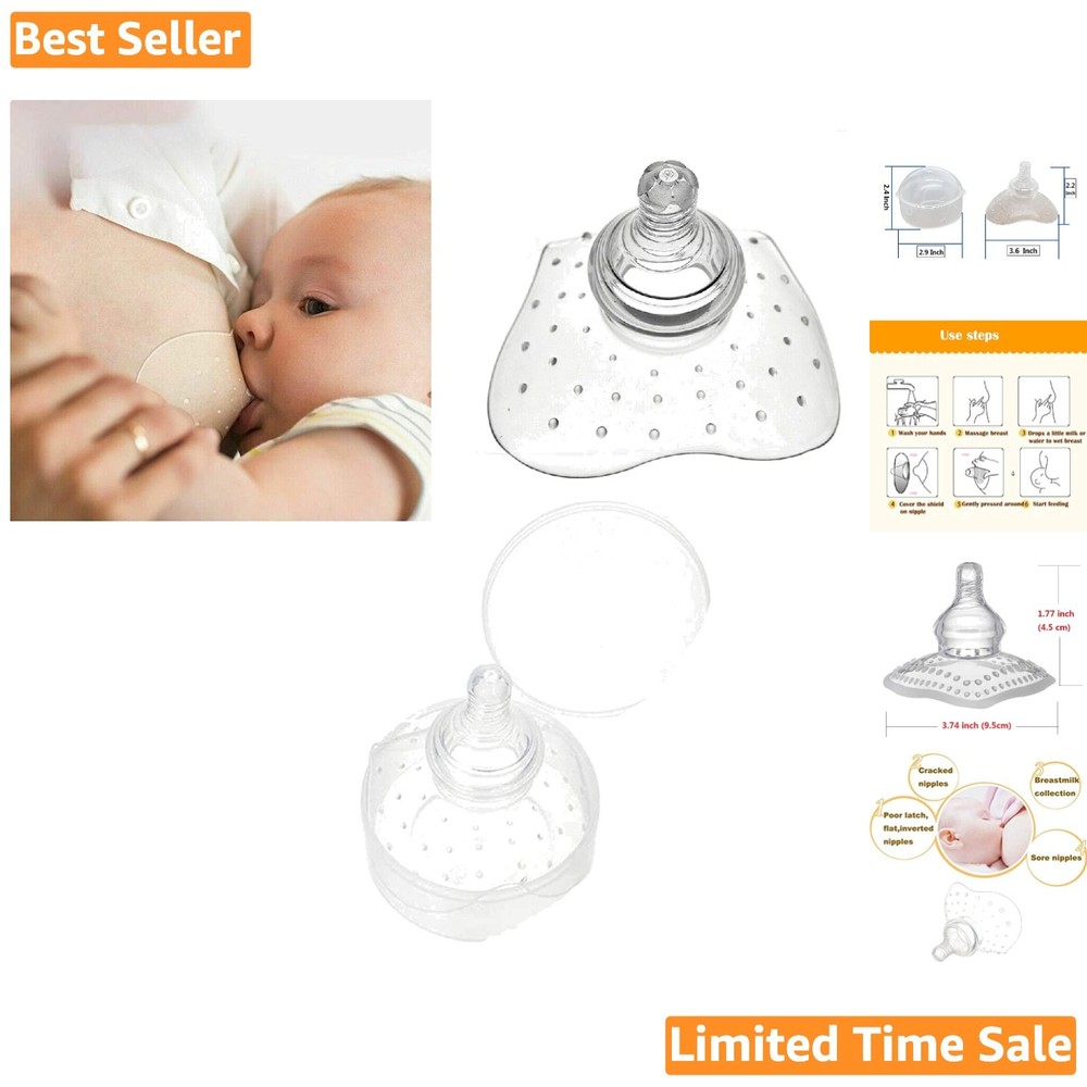 Silicone Nipple Shield - Comforting Baby Feeding Aid for Latch Difficulties
