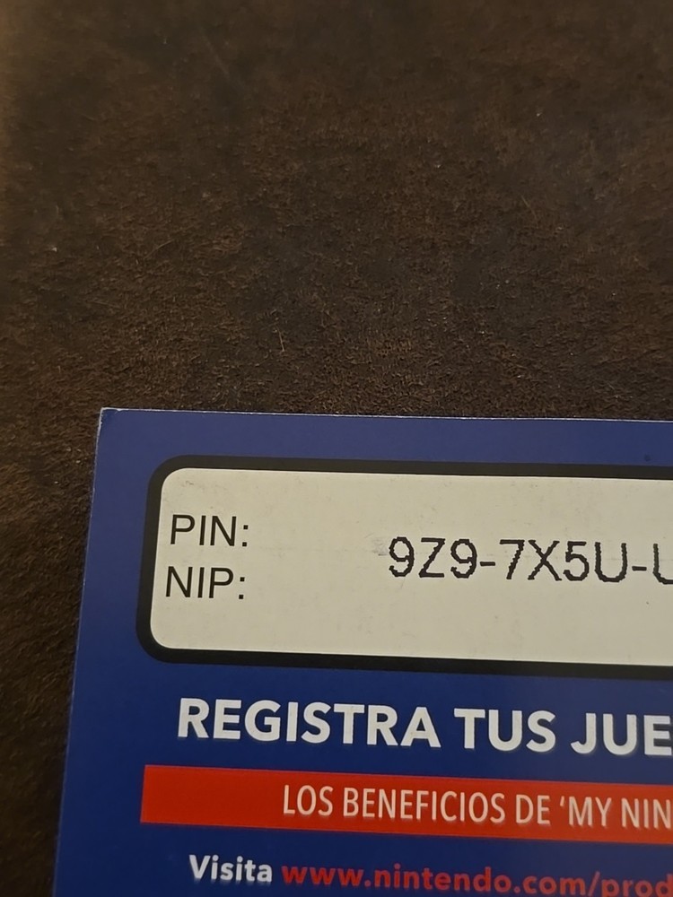 NINTENDO DS BRAIN AGE 2 ORIGINAL REGISTRATION CARD