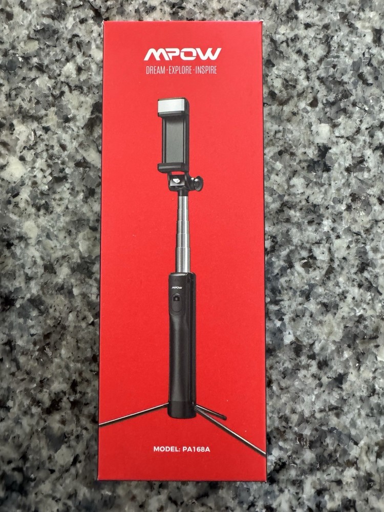 Mpow Selfie Stick Tripod with LED, Bluetooth Detachable Remote, MPPA168AB
