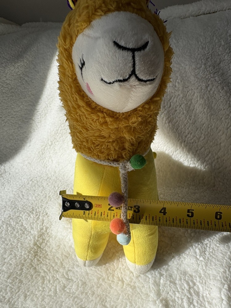 Peruvian Llama Stuff Decorative 12 Inches Tall **YELLOW**