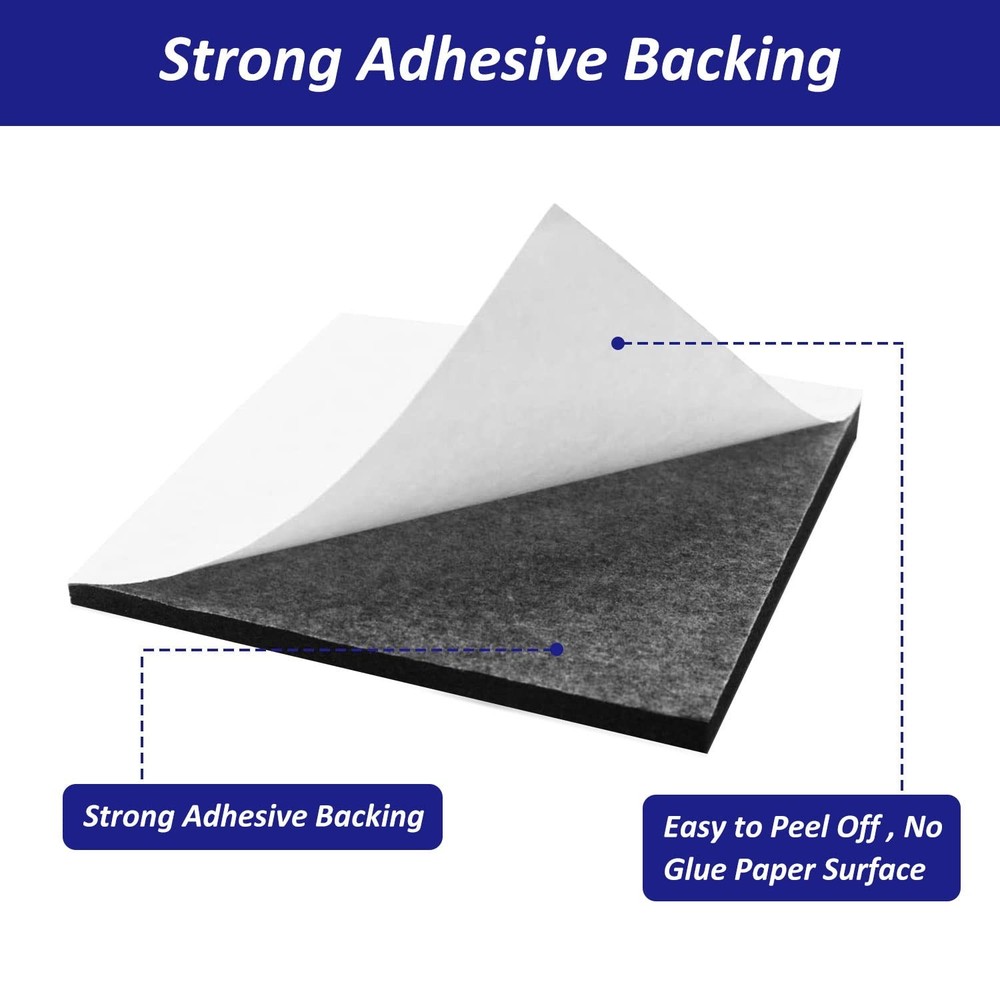 Foam Padding Sheets with Adhesive Backing - 4Inch x x1/4Inch, Black