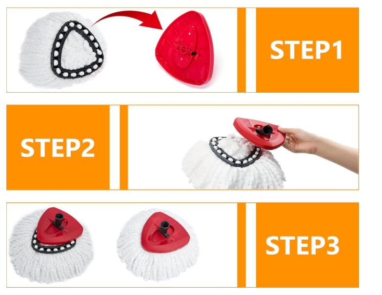 12Pack Spin Mop Replacement Heads,100% Microfiber Mop Head Replacement