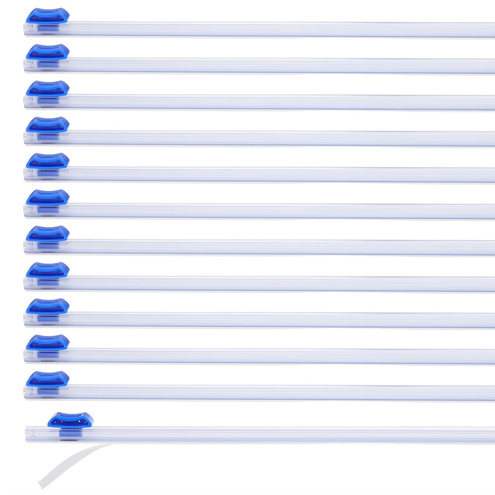 12pcs Plastic Wrap Cutter, 17in Plastic Wrap Slide Cutter Self Adhesive, Blue