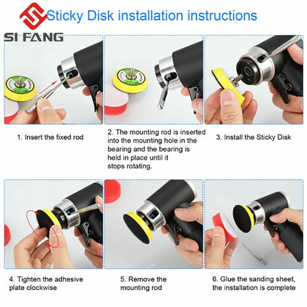 1" 2" 3" Air Angle Die Grinder Pneumatic Grinding Polisher Machine Sanding Discs
