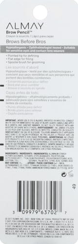 Almay Hypoallergenic Eyebrow Pencil, 802 Brunette