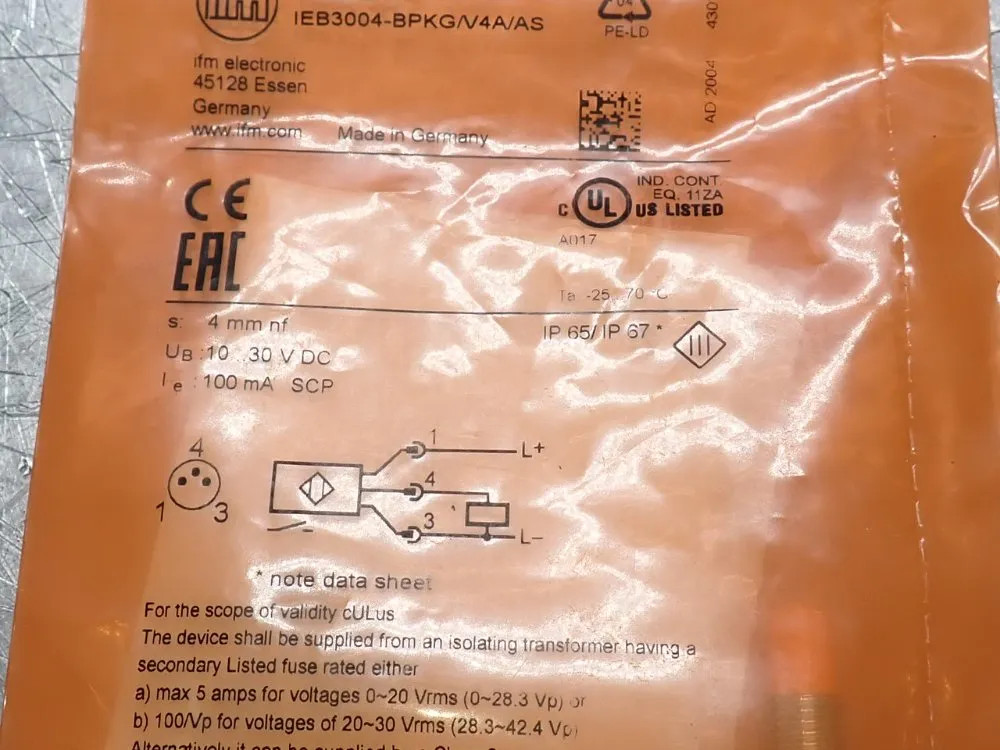 IFM IE5367 PROXIMITY SWITCH SENSOR 08233142710