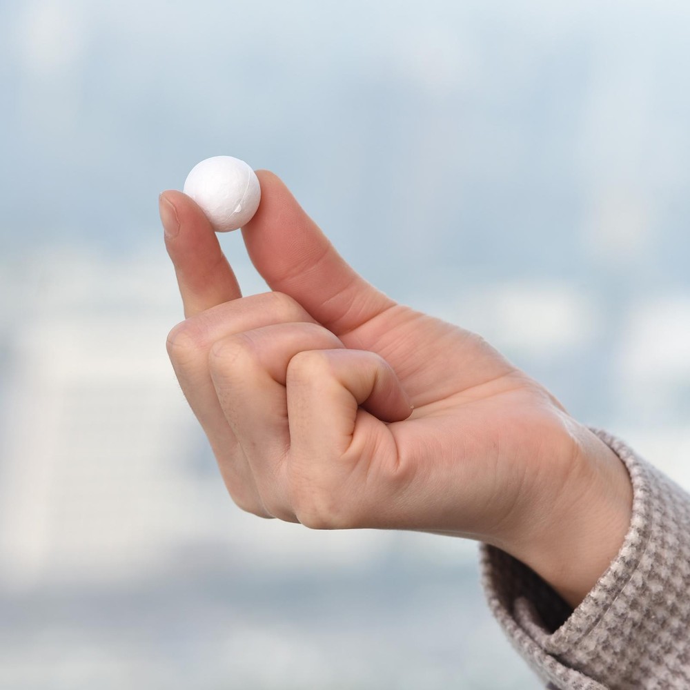 25Pcs Foam Balls 1.5" White Polystyrene Solid for Art and Decorations