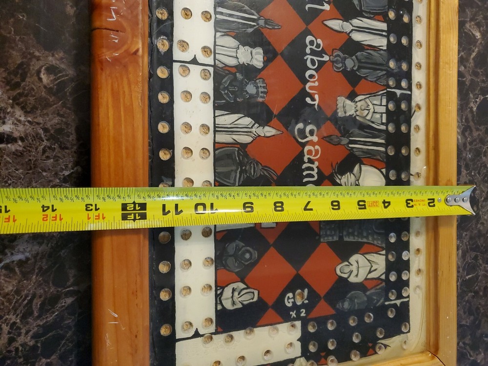 Woden Game Bord With 3 Marbles