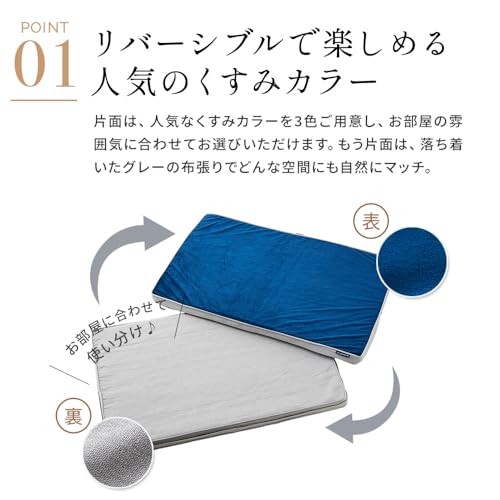 [OFT] Washable Pet Mat Cushion Air Medium Classic Navy with Replacement