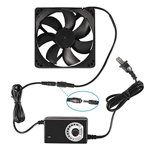 AC Powered Cooling Fan with Speed Controller for Ventilation Exhaust Projects
