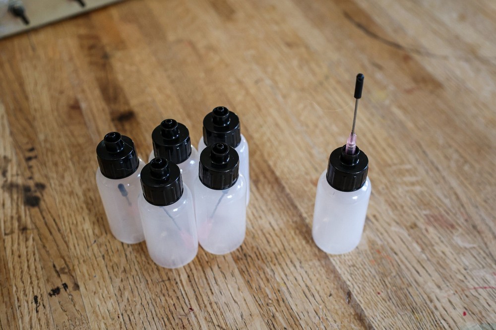 1oz Precision Squeeze Bottles, 10Pcs Long Needle - Small with tip 30ml