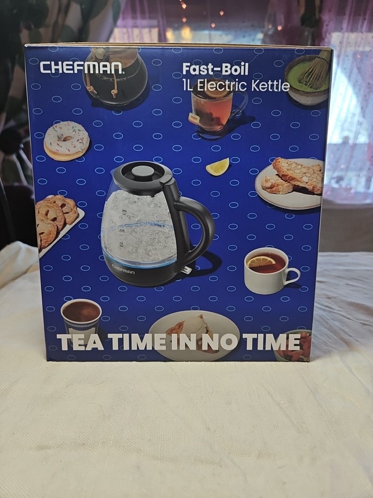 Chefman 1L Rapid-Boil Electric Kettle with Auto Shutoff