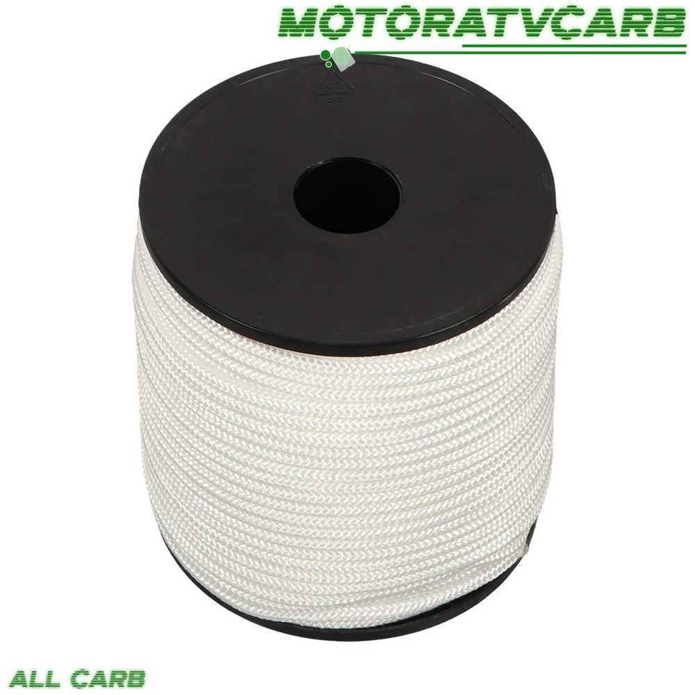 ALL-CARB Nylon Rope Solid Braided 1/4" × 250' Strong Durable Weatherproof White