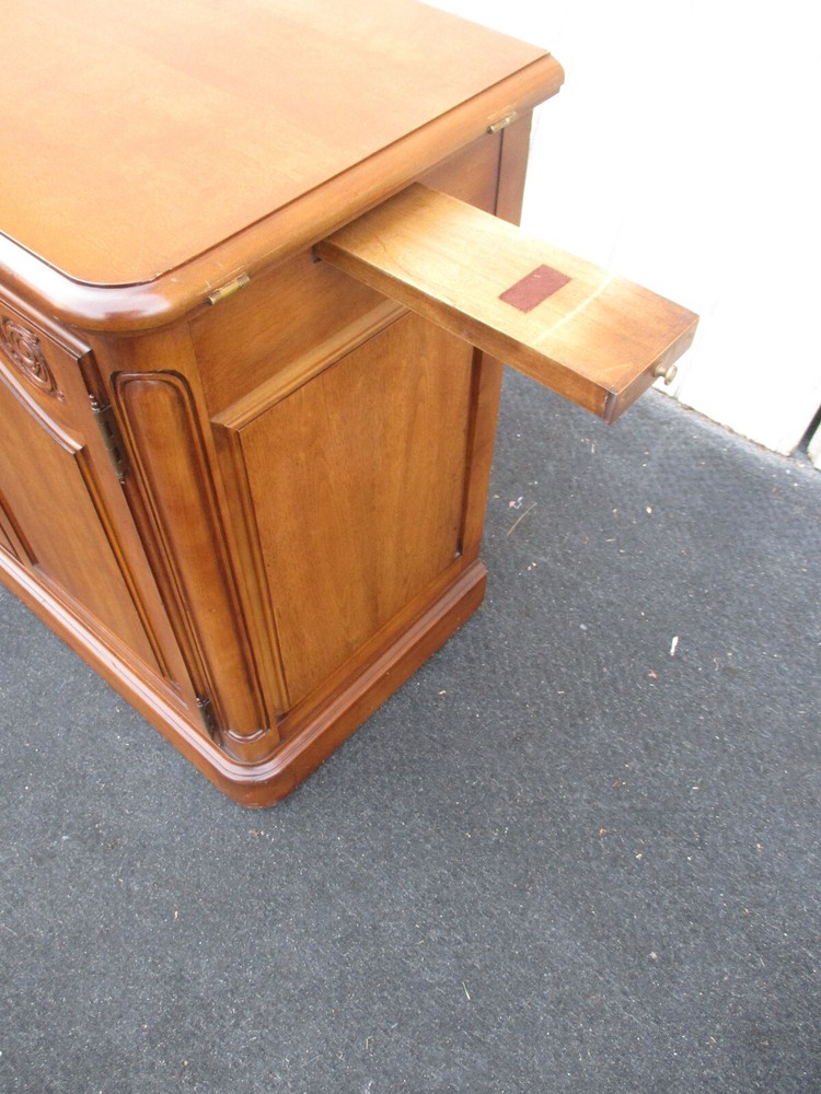 64112 Solid Maple White Furniture Bar Cart Sideboard Server Cabinet