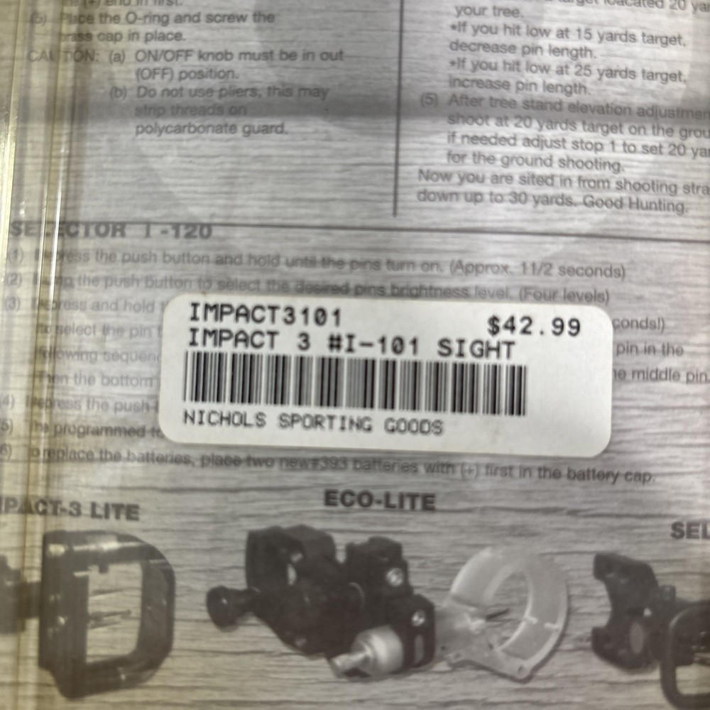 New Impact Archery Impact-3 Lite Bow Sight