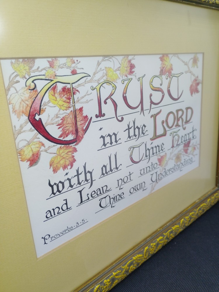 Art - Proverbs 3.5 Custom Frame 15 1/2 x 12