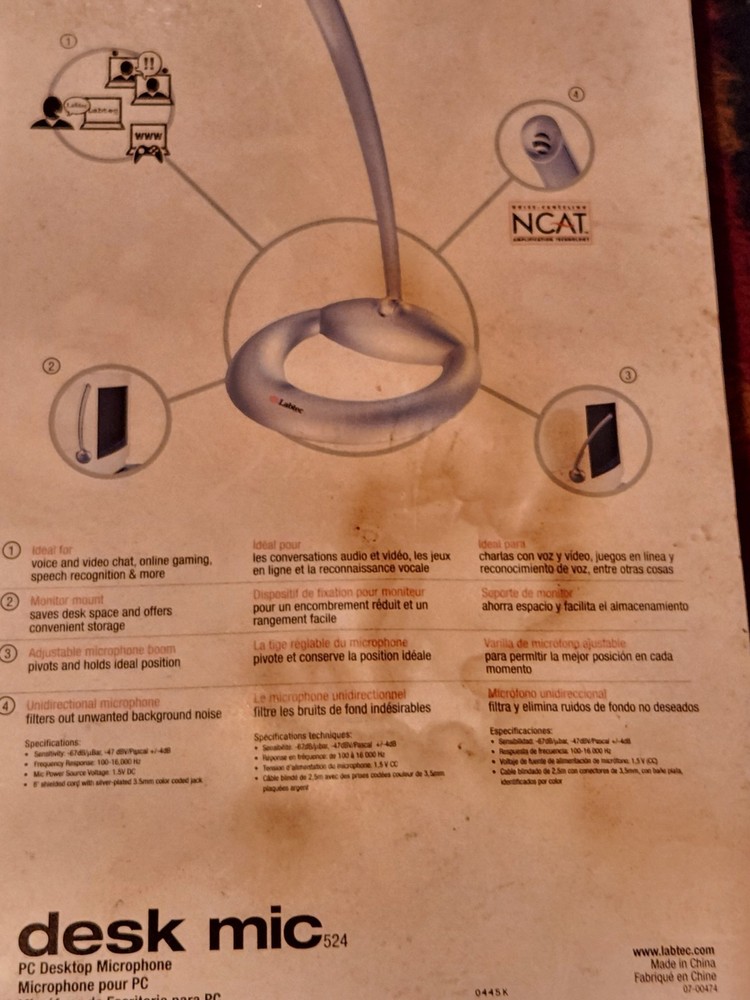 NCAT DESK MIC 525 PC DESKTOP