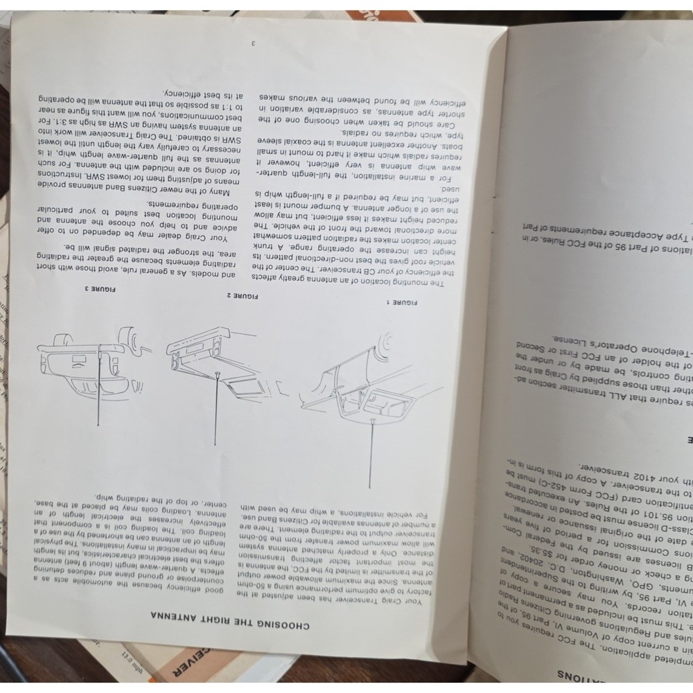 Craig 4102 Standard Mobile Citizens Band CB Transceiver Owners Reference Manual