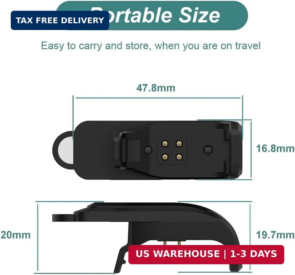 Charger for Garmin Alpha TT25, T20 Dog Training Collar, Replacement Charging Cli