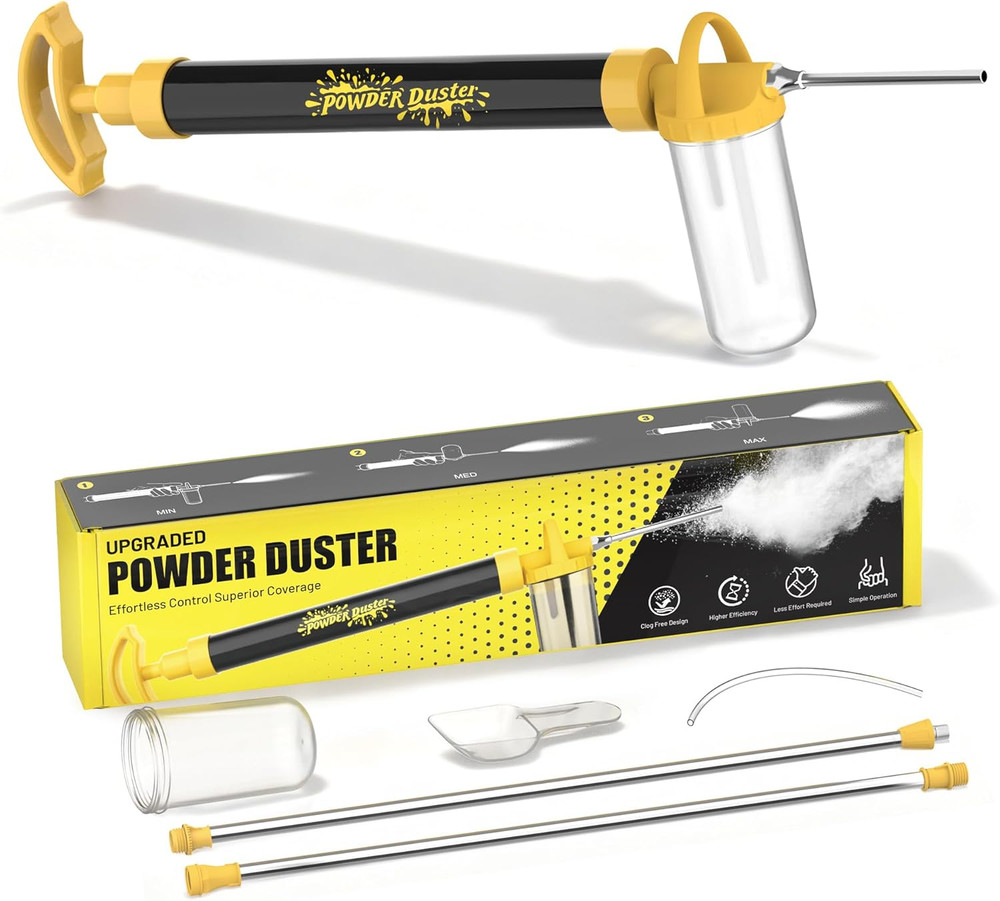 Diatomaceous Earth Powder Duster, Powder Sprayer with Adjustable Length 4FT, Mul