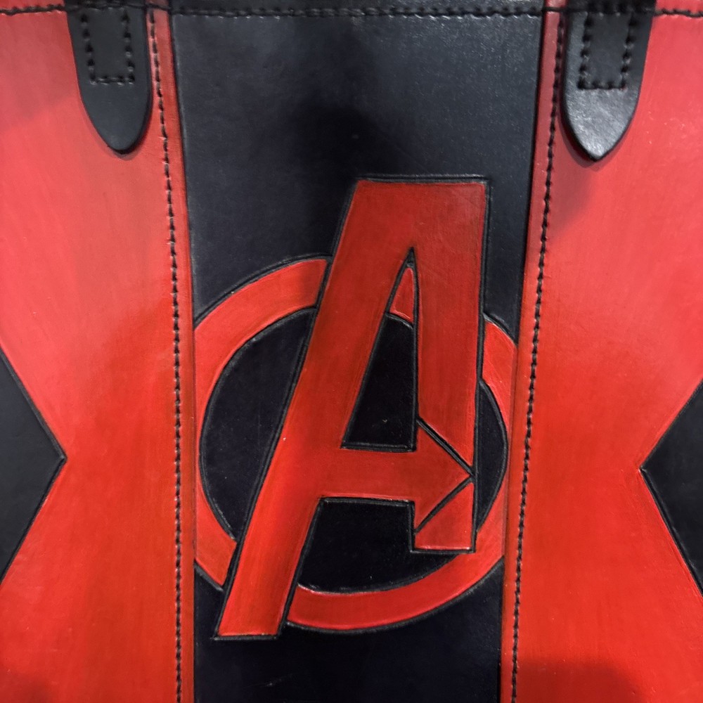 Custom Made Black Widow The Avengers Leather Tote Bag Marvel Comics