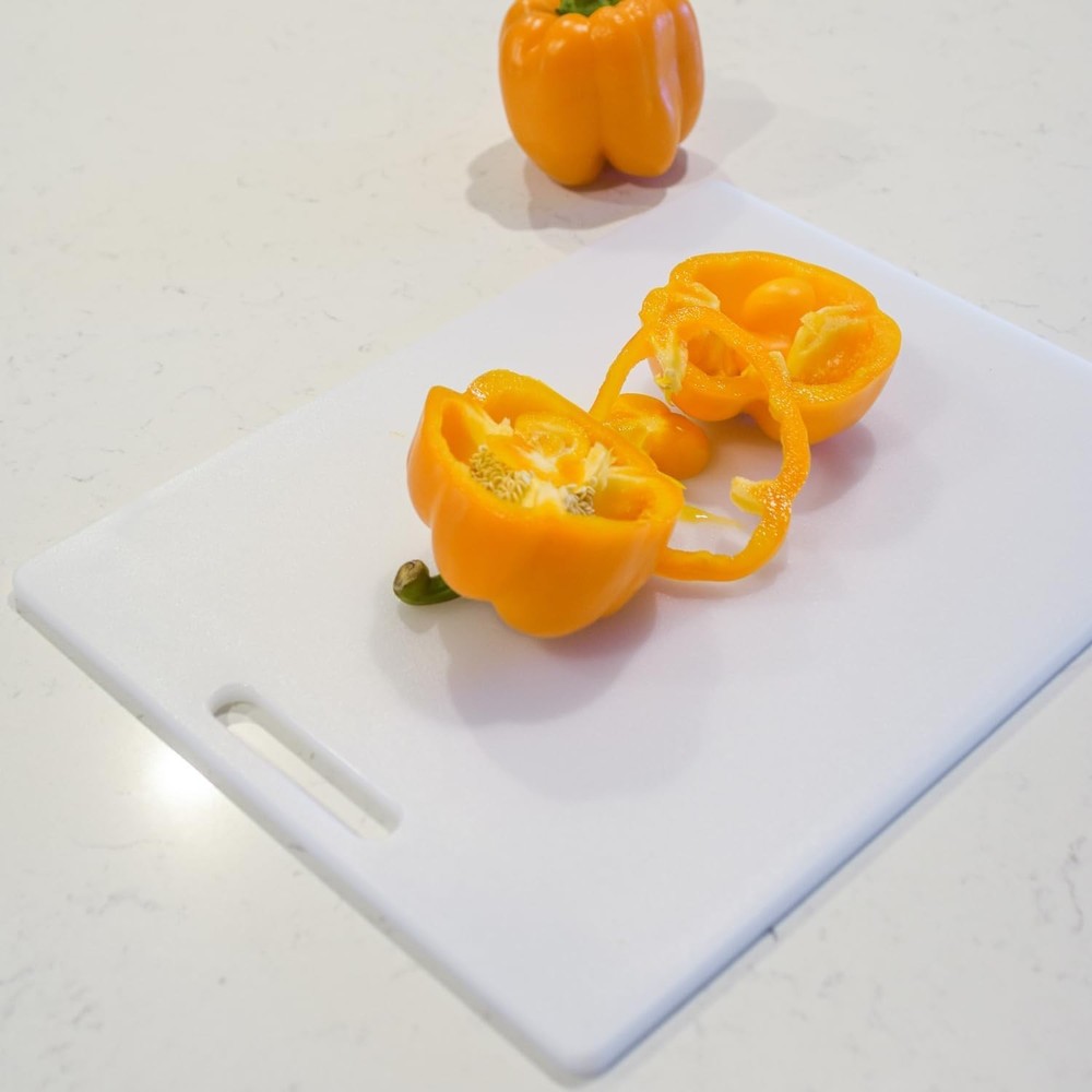 NSF Polysafe Cutting Board with Handle, 11 by 14.5 inches, White