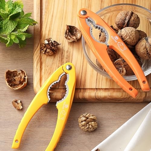 2PCS NutCracker, Kaloo Stainless Steel Nut Crackers for All Nuts, Nutcracker