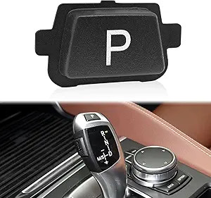 Gear Shift P Button, Lever Parking P Button Cover Cap Black, Compatible with 3'