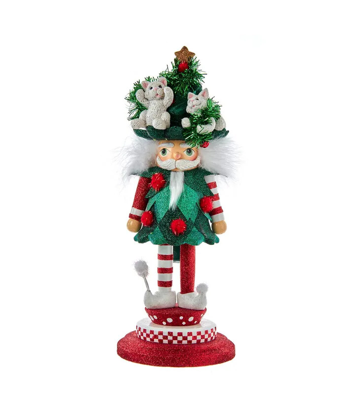 14" Hollywood Nutcrackers™ Cats In Tree Hat Nutcracker HA0612  w