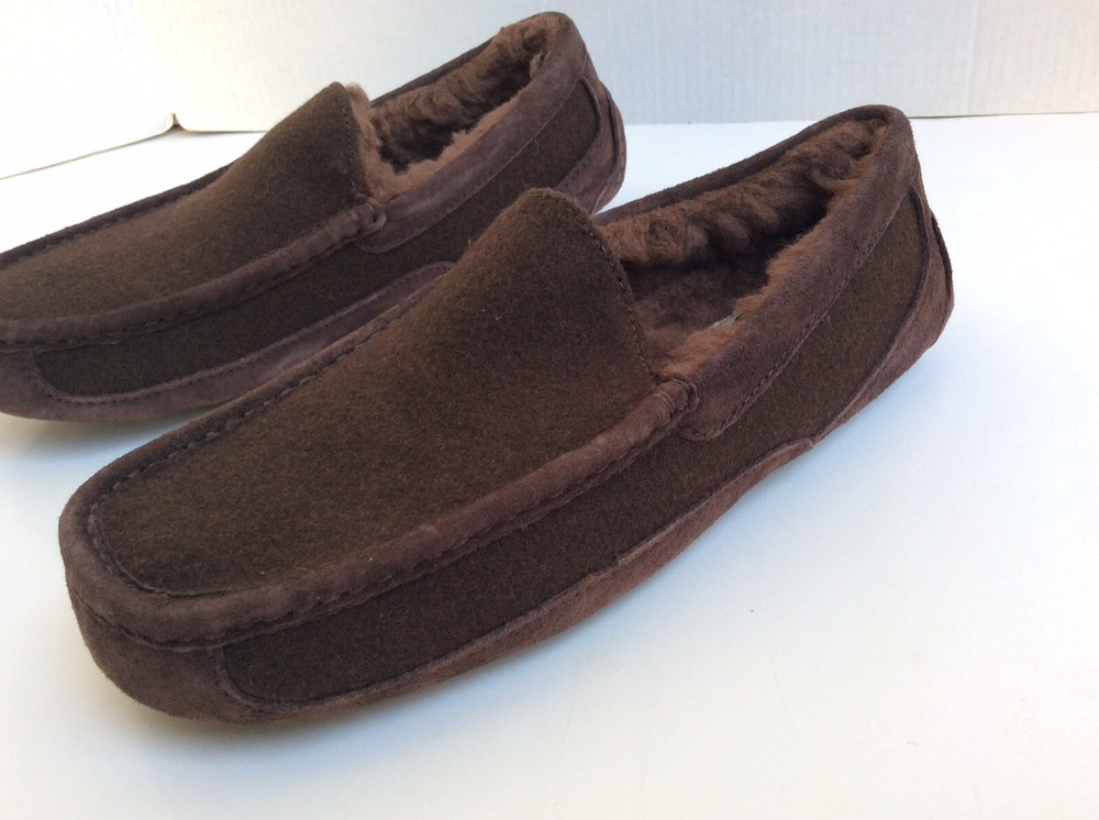UGG Australia Ascot Wool Slippers Brown 3233 Size 8