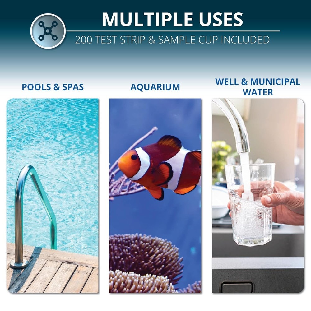 200 Water Hardness Testing Strips with Sample Cup - Accurate & Reliable Testing