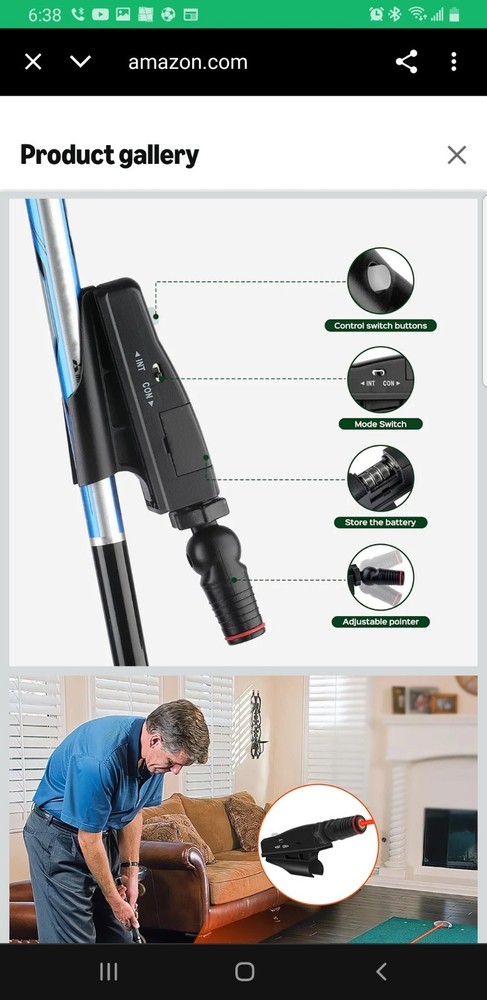 Indoor Golf Laser Putting Training Aid with Two Modes, Putting Training Aid for