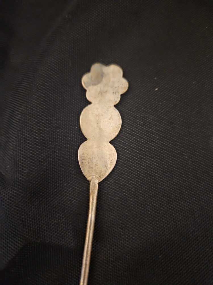 Vintage Solid Sterling Silver Spoon With an Asian Décor on its Handle